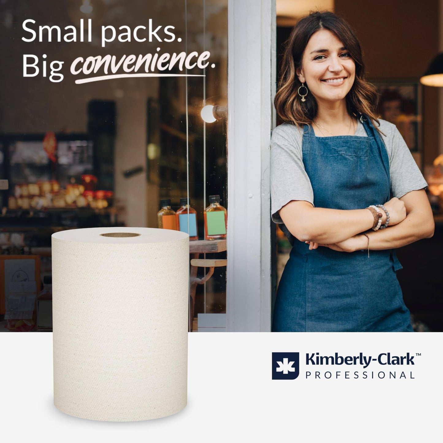Scott Professional Universal 100% Recycled Fiber Hard Roll Paper Towels, Bulk (56758), Hardwound 1.5" Core, Absorbency Pockets, Compressed, Brown (6 Rolls at 800' Each, 4,800'/Case)