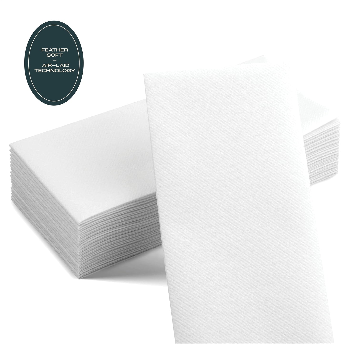 200-Pack Servietto Disposable Linen-Feel Guest Towels, 12" x 17" Cloth-Like Hand Bathroom Napkins - Made In USA, Soft and Absorbent Paper Napkin for Kitchen, Bathroom, Party, Wedding, Or Event