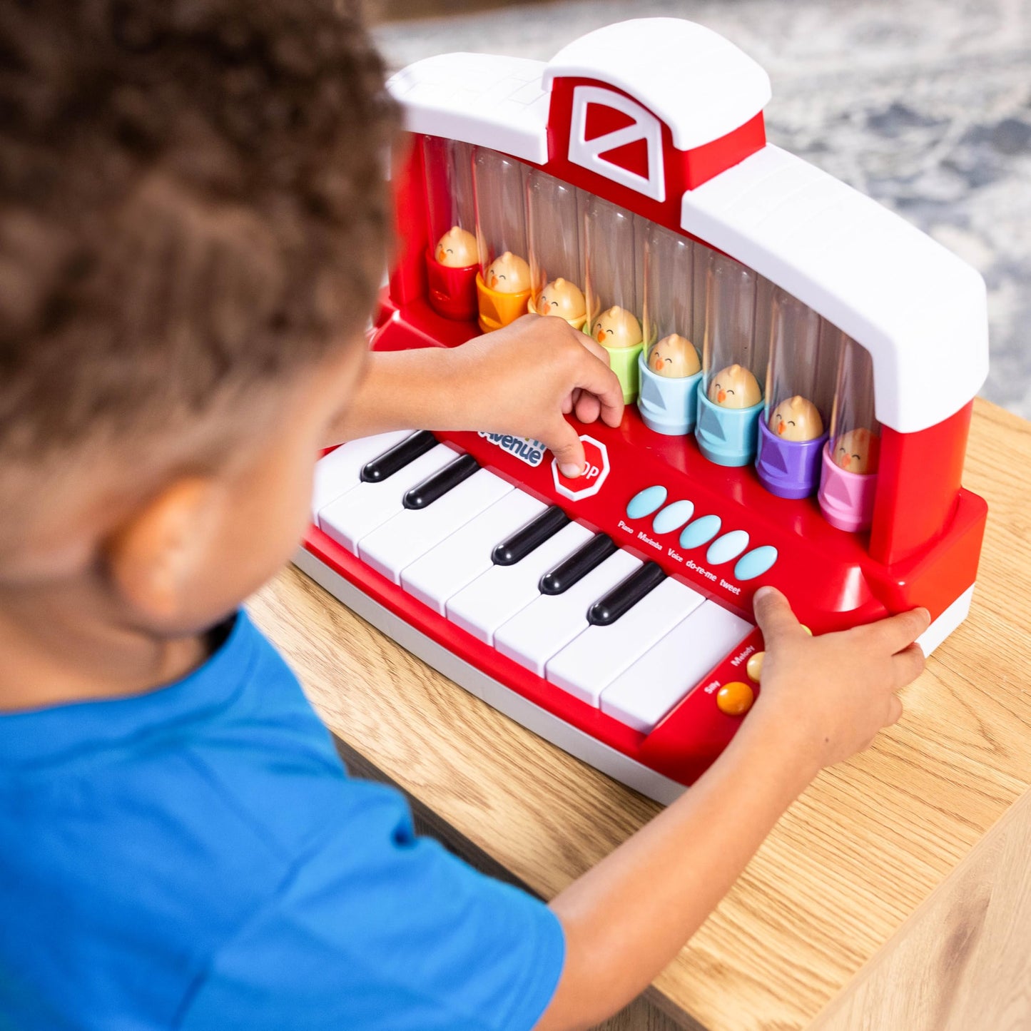 Musical Farm Animals Keyboard with Silly Sounds and Light-Up Piano Musical Instrument with Learning Songs for Infants Ages 6+ Months