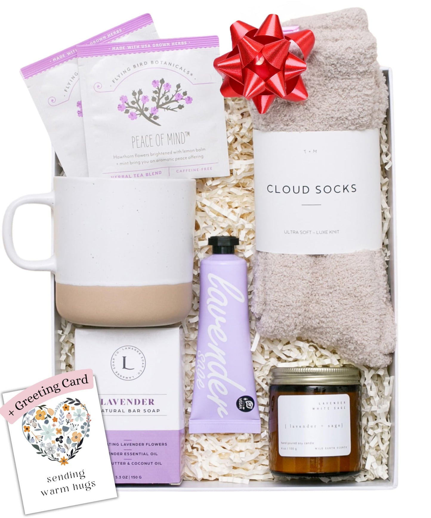 Unboxme Lavender Spa Gift Set - Relaxation Gifts for Women with Candle & Bath Bombs - Perfect Self-Care Gift for Women, Birthdays, Christmas, or Get Well Soon