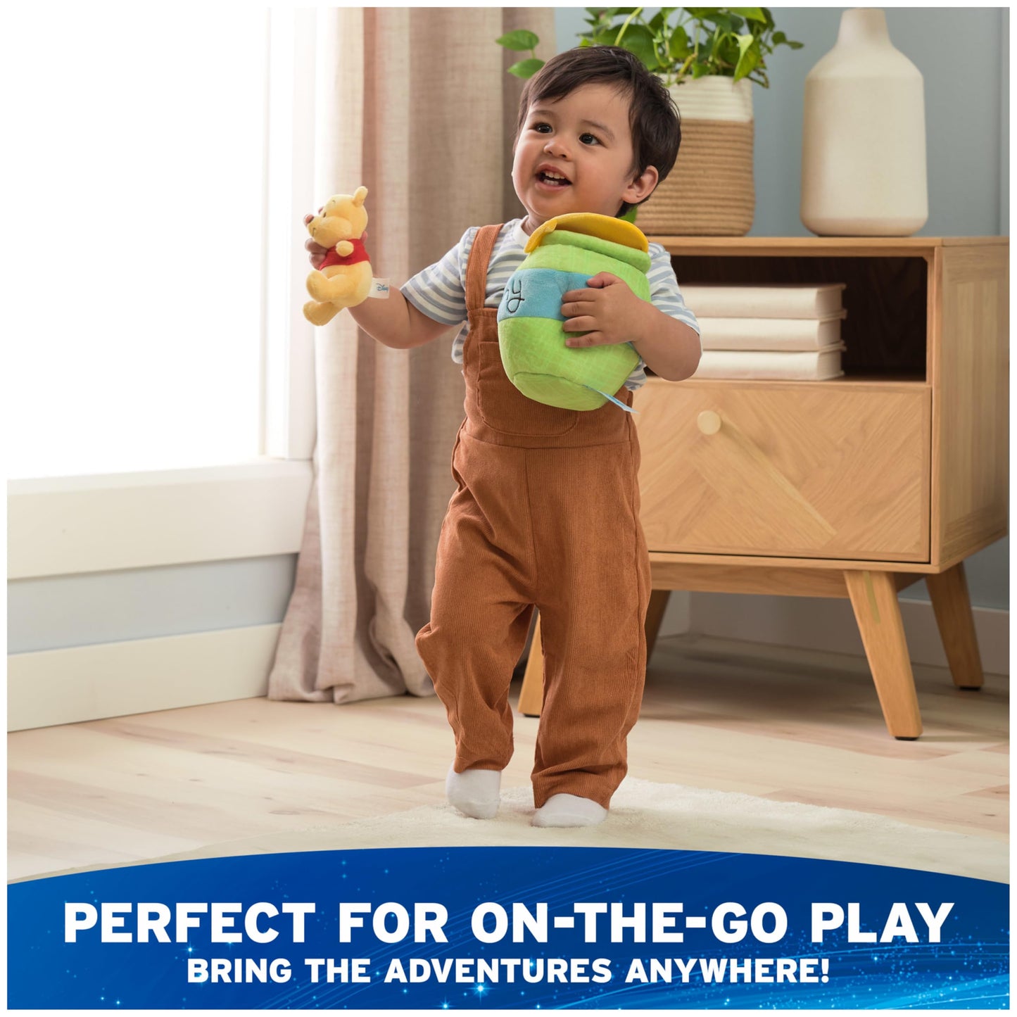 GUND Disney Official Winnie The Pooh Plush Playset with Pooh, Tigger, and Piglet, Sensory Toy Stuffed Animals for Ages 0 and Up, Green, 8”