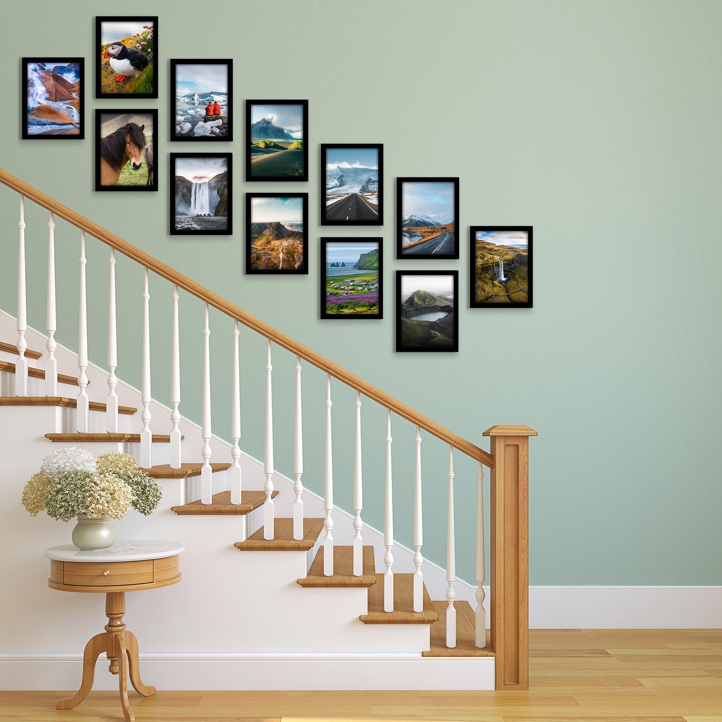 Americanflat 8x11 Picture Frame with Polished Plexiglass - Set of 12 - Signature Collection - Picture Frames with Engineered Wood - Photo Frame for Tabletop and Wall Display - Black