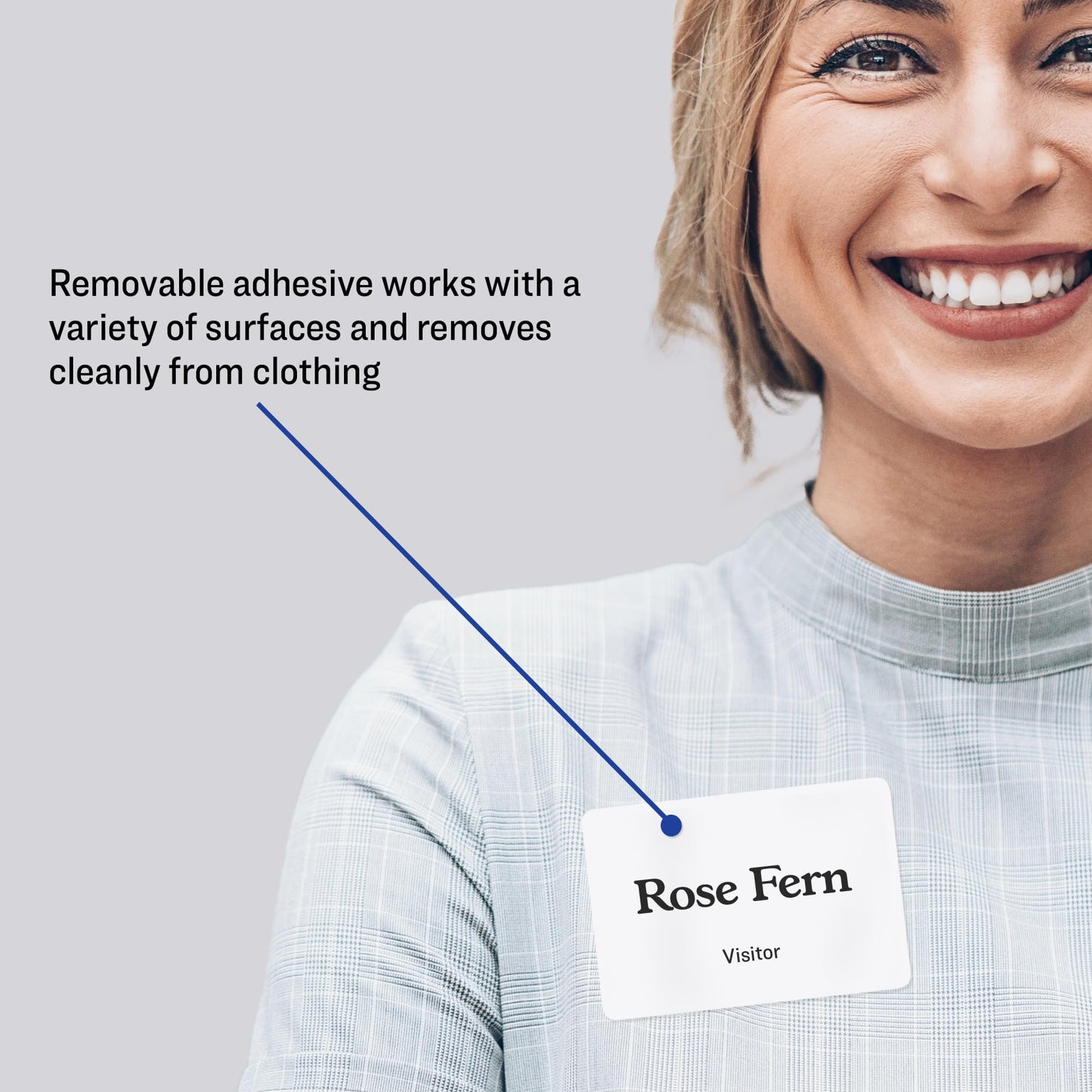 Avery Name Tags, White, Packs of 100 per Pack, 18 Packs, 1,800 Removable Name Badges Total (05147)