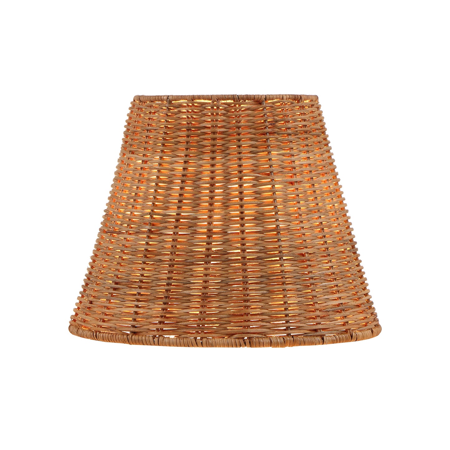 Aspen Creative 32985, Empire Natural Rattan Spider Shade, 6" Top x 10" Bottom x 8" Slant