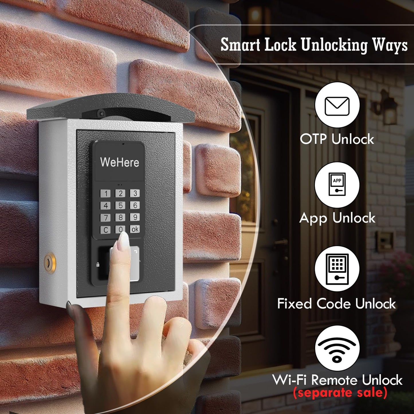 DiDiHere Key Lock Box with Drop Slot, Porch Hide a Key Box Wall Mount, Smart Key LockBox for House Outside, Realtors, Apartment, Store, Multiple Unlocking Ways