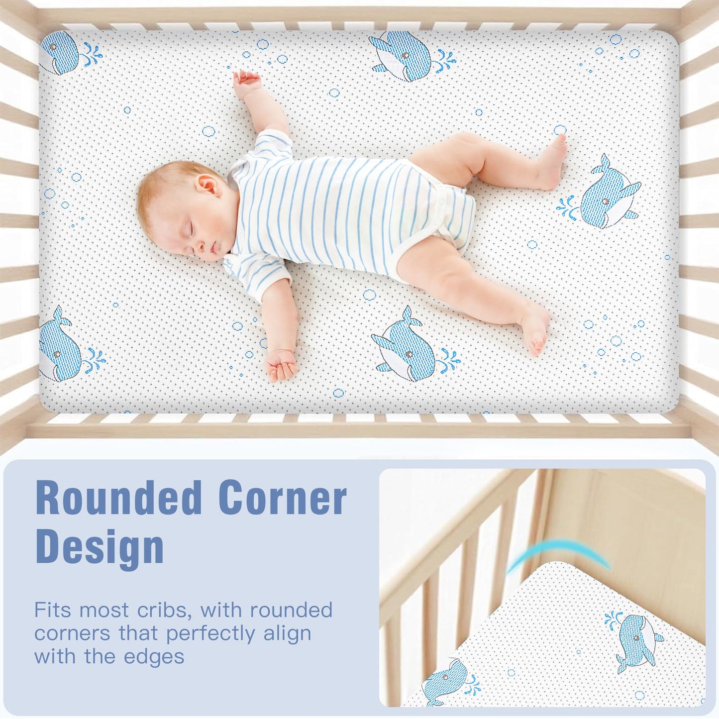 GOODFINDS Pack and Play Mattress, 38"x26"x3" Soft & Firm Memory Foam Pack N Play Mattresses, 3 Inch Thick Memory Foam Mattress for Pack and Play with Removable Cover