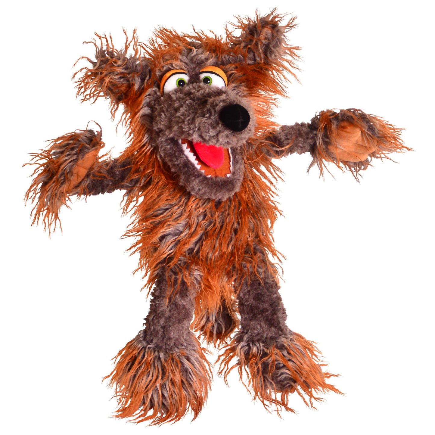 Living Puppets 20-Inch Plush Big Brown Dog Hand Puppet - Fine European Design, Ultra-Soft and Cuddly, Promotes Child Development, Safety Certified, Teacher-Recommended for Boys and Girls