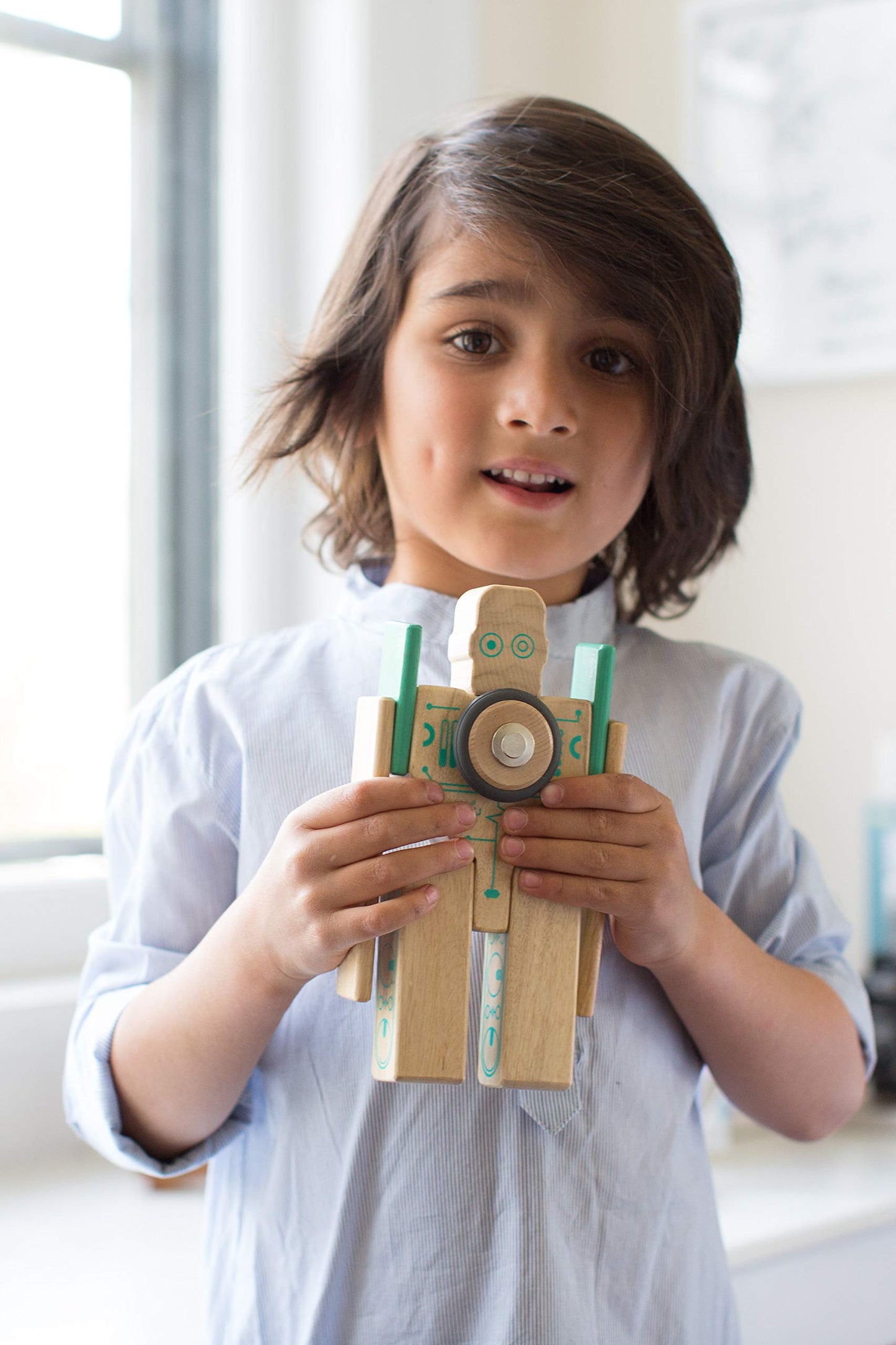 Tegu Magbot Magnetic Wooden Block Set, 1-99 years old, 9 piece