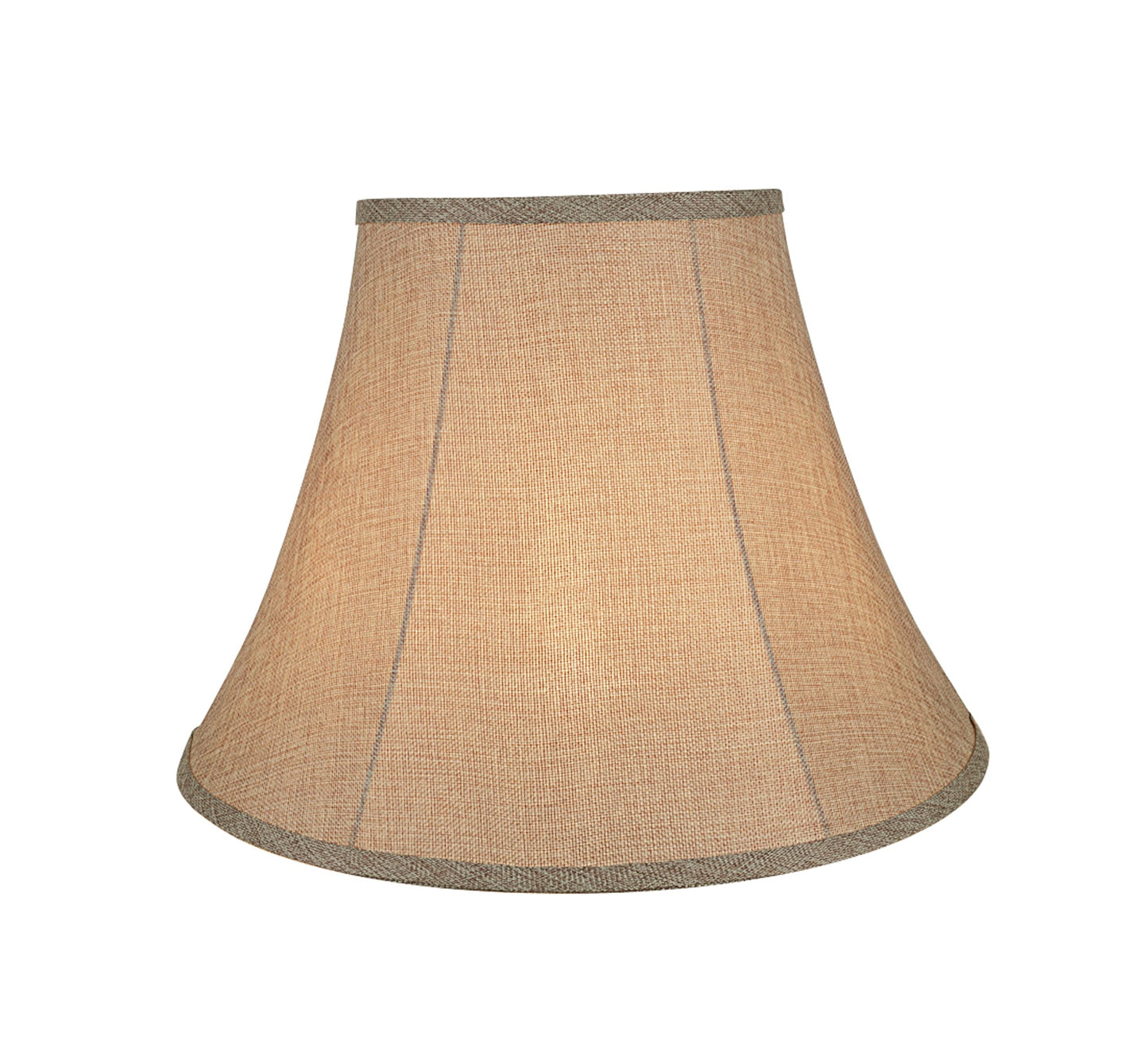 Aspen Creative 38001A Collapsible Traditional Handsewn Bell Shape Spider Construction Lamp Shade in Wheat, 9" Top x 18" Bottom x 13" Slant Height