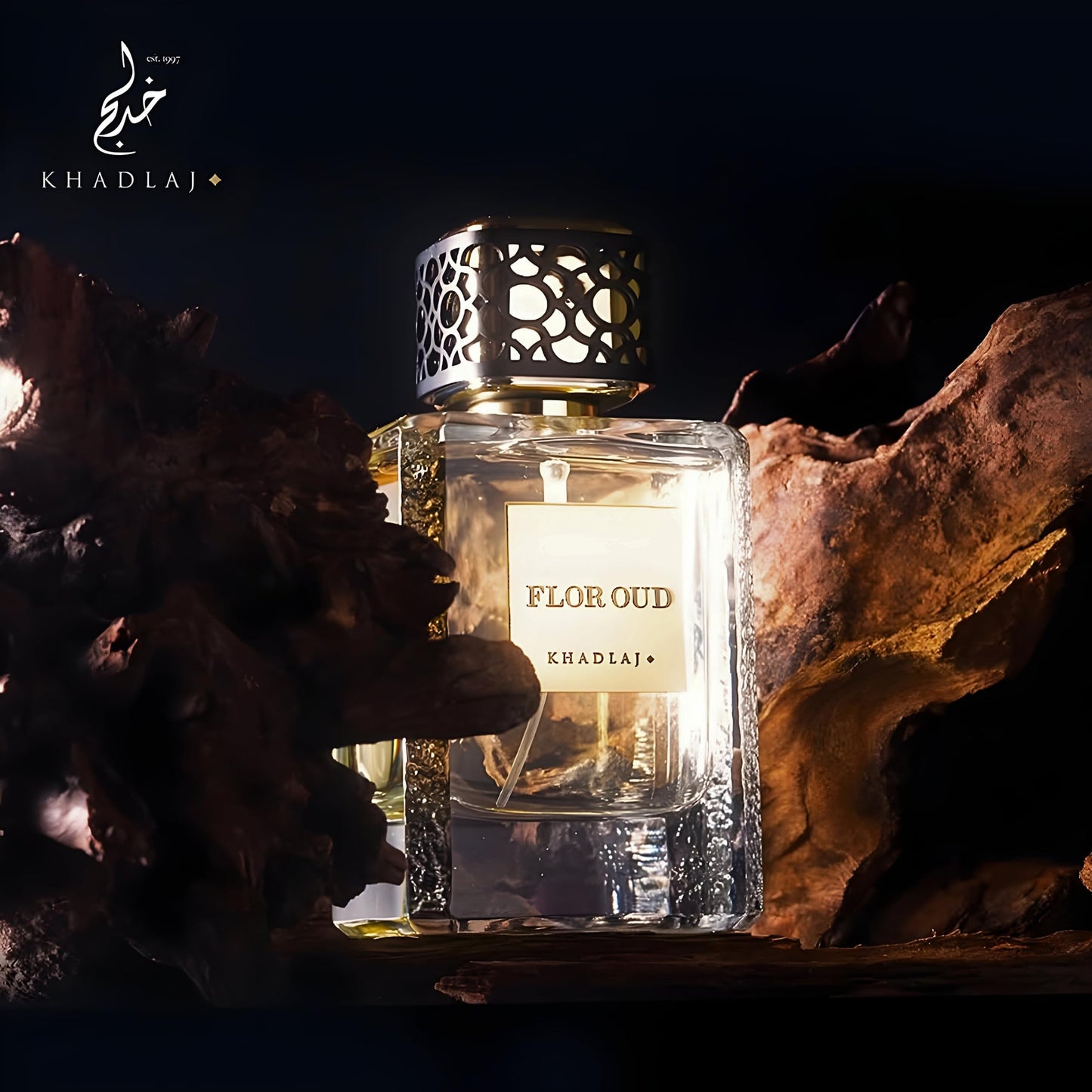 Khadlaj Maison Flor Oud Eau De Parfum Spray for Men, 3.4 Ounce