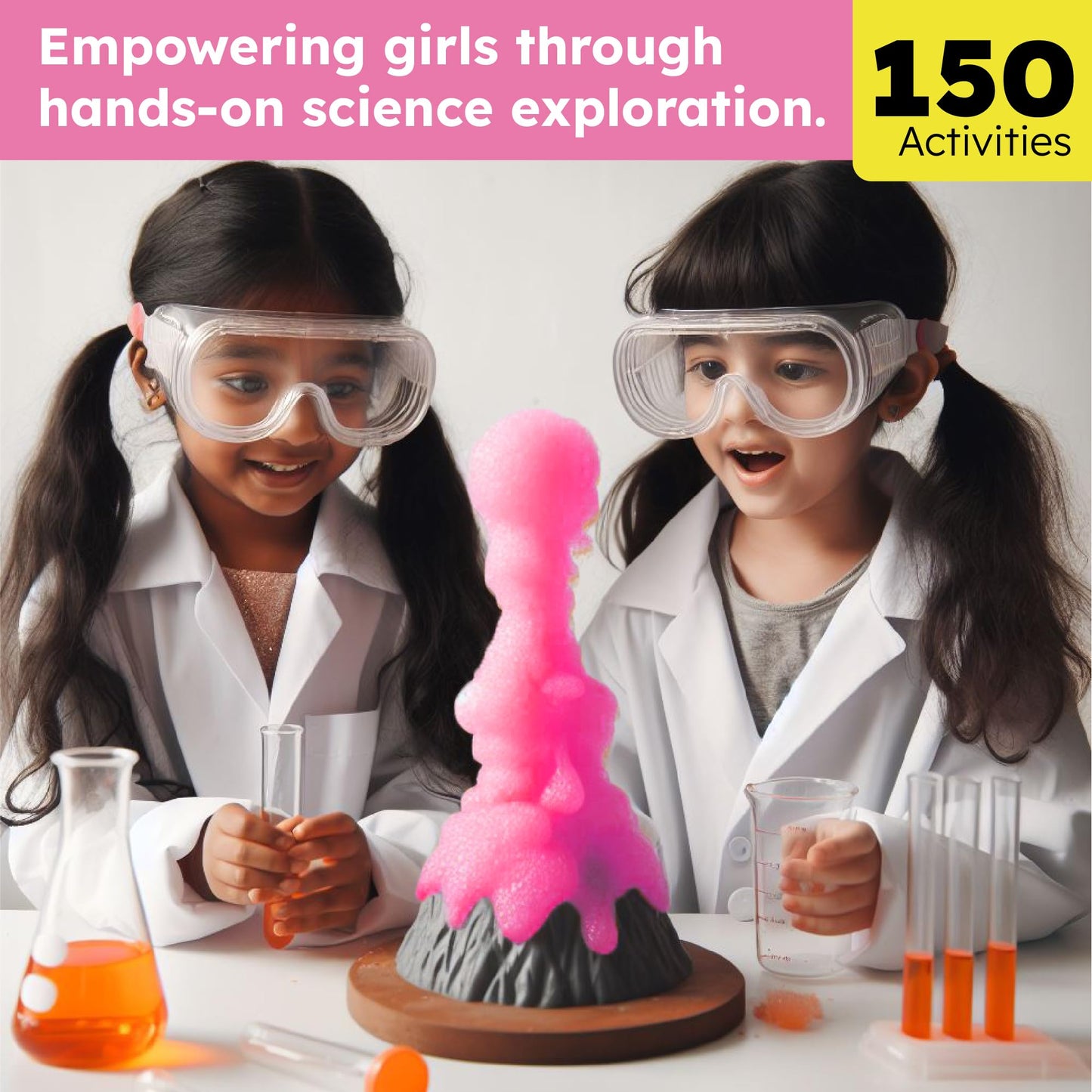 Butterfly EduFields Girls Science Kit for kids Ages 8 9 10 11 12 Years | 150+ Girls Science Experiments | Gifts for Girls ages 8 9 10 11 12 years | Girls Toys | Fun STEM Toys | Super Science Series