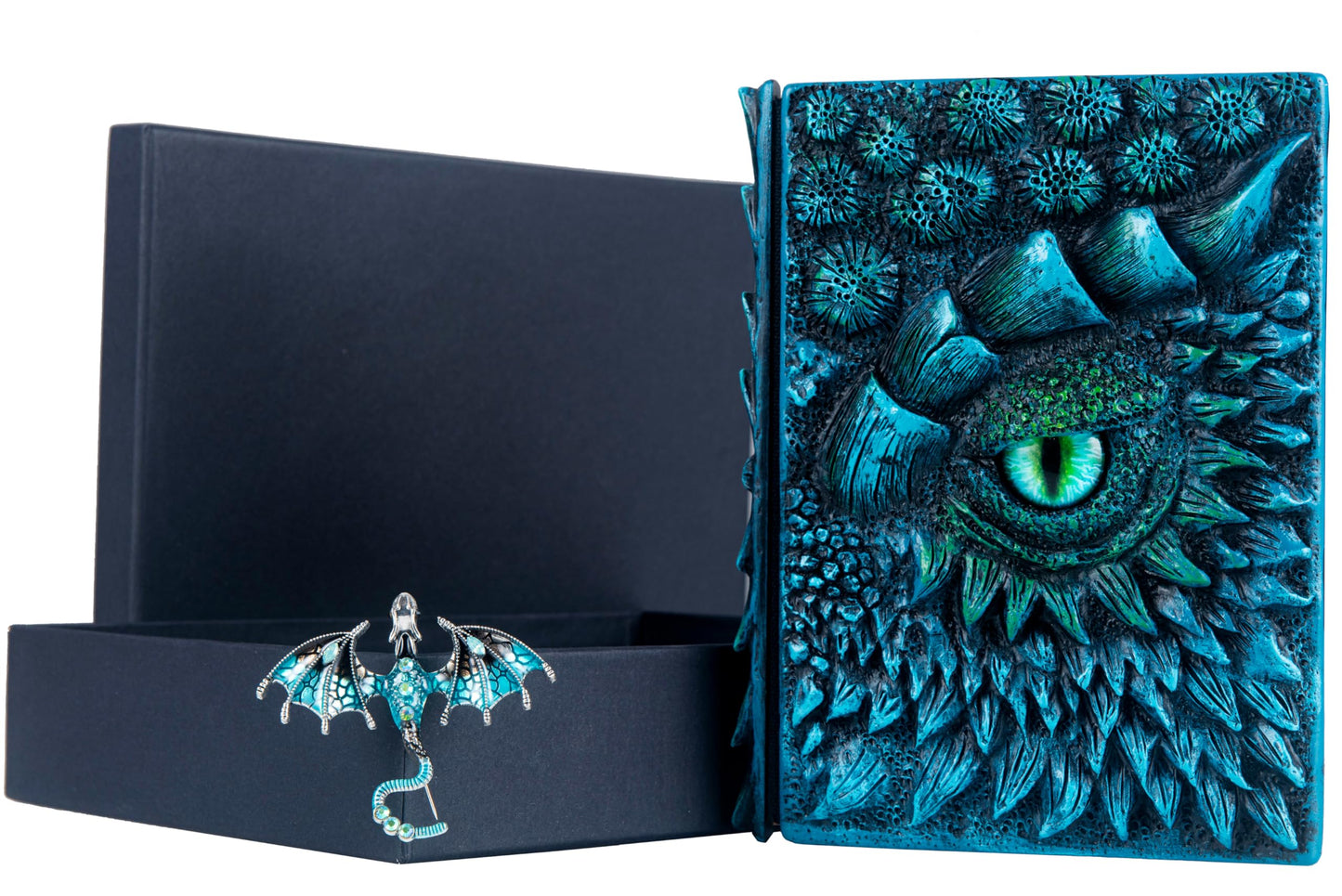 3D Dragon Eye Embossed Journal,Resin Engraving Notebook,Dnd notebook for Dragon Lovers ，Blank Paper,Hardcover Travel Notepad for Writing,Sketchbook,Collection,Gift,Decoration A4 and A5 Size (A5-Blue