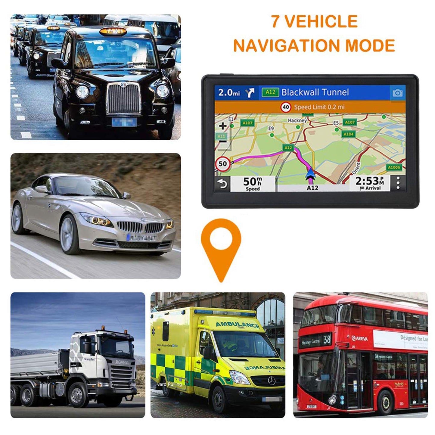 OHREX N700 GPS Navigator for Car Truck RV 2025,Truck GPS Commercial Drivers,Trucker GPS for semi Truck,Free Lifetime Maps Updates,7 inch Touchscreen,Custom Truck Routing,Driver Alerts