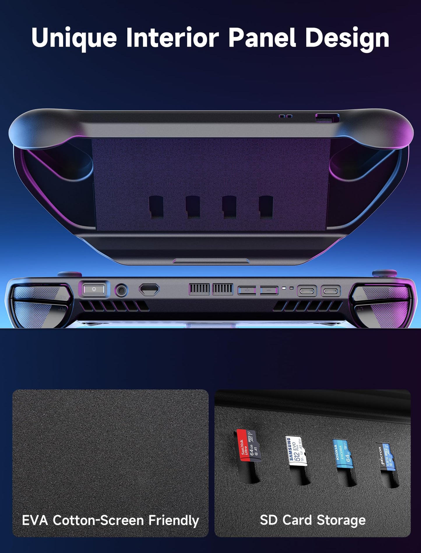 JSAUX PC0111 ModCase Compatible with ASUS ROG Ally X, Modular ROG Ally X Case with Cooling Fan, Included Protective Case, Face Cover, Cooling Fan, Metal Bracket and Strap - Cooler Set