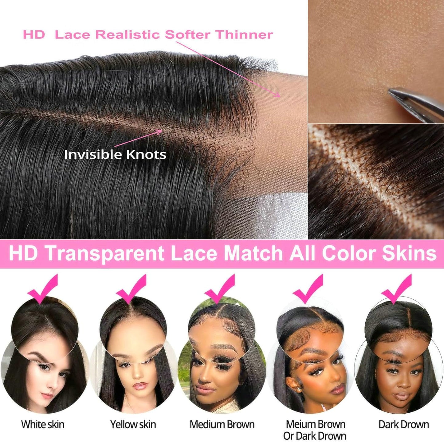 LECIPO Body Wave Wigs 22 Inch Real 100% Human Hair HD 13×4 Front Lace Wig for Women Professional Diverse Styles