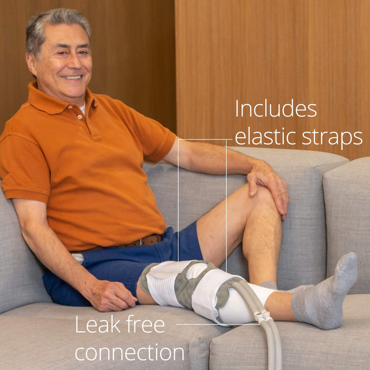 Ossur Cold Rush Cold Therapy Knee Pad | Ergonomic Knee Ice Pack Wrap for Post-Operative Pain and Swelling | Ice Pack for Knee | Includes Hose Connectors and Elastic Straps