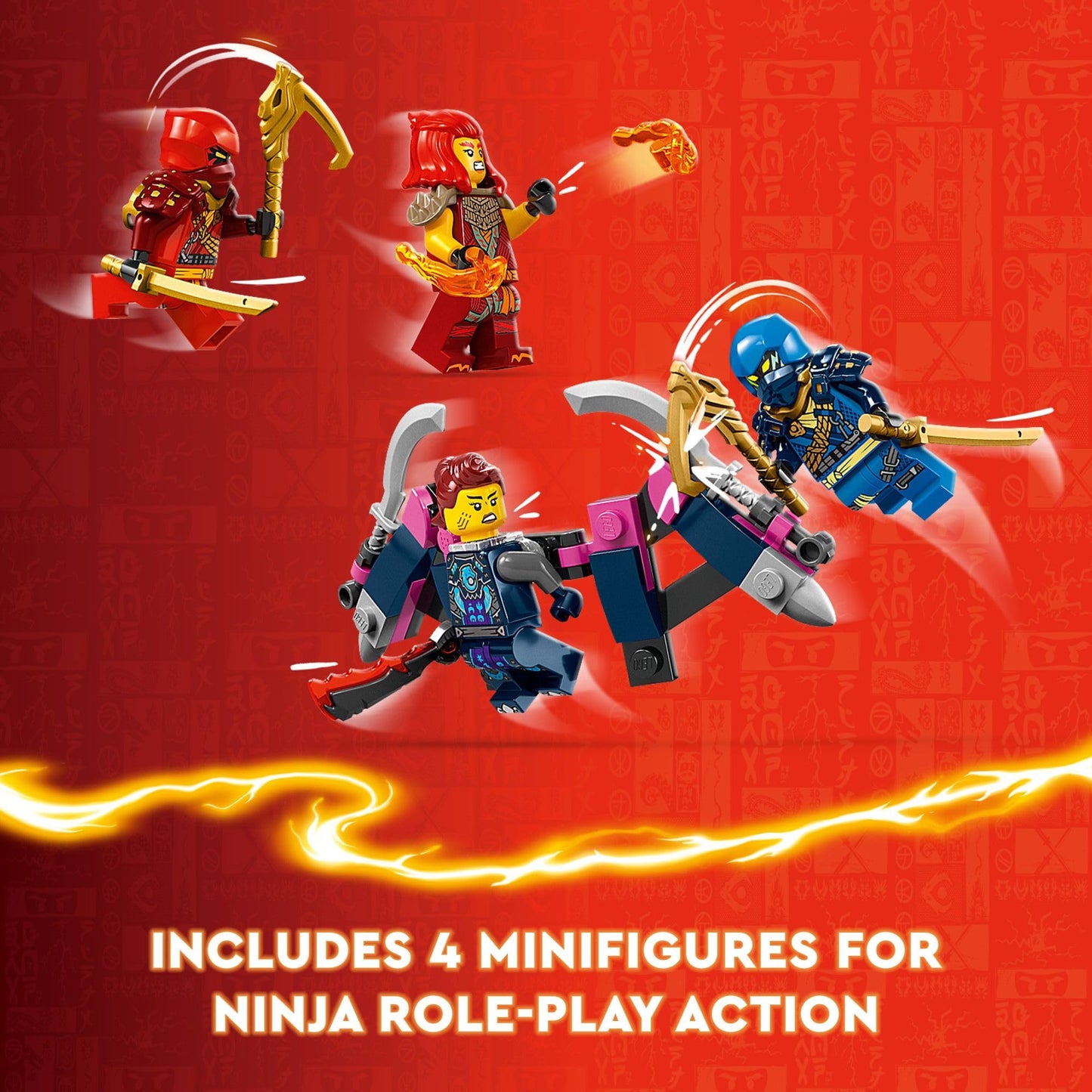 LEGO NINJAGO Kai’s Ninja Climber Mech Adventure Toy Set, Buildable Figure with 4 Ninja Action Figures for Independent Play, Ninja Gift for Kids, Boys and Girls Ages 9 Years Old and Up, 71812