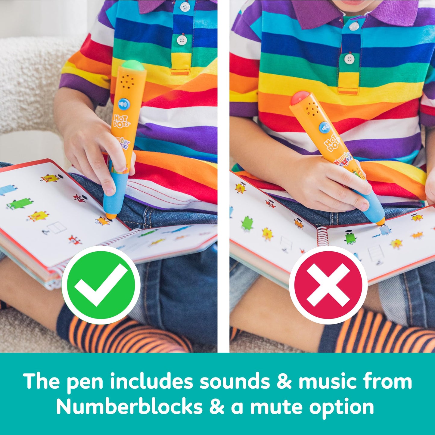 Educational Insights Hot Dots Numberblocks Workbook Numbers 1-10 with Interactive Pen, 75+ Activities, Gift for Kids Ages 4+