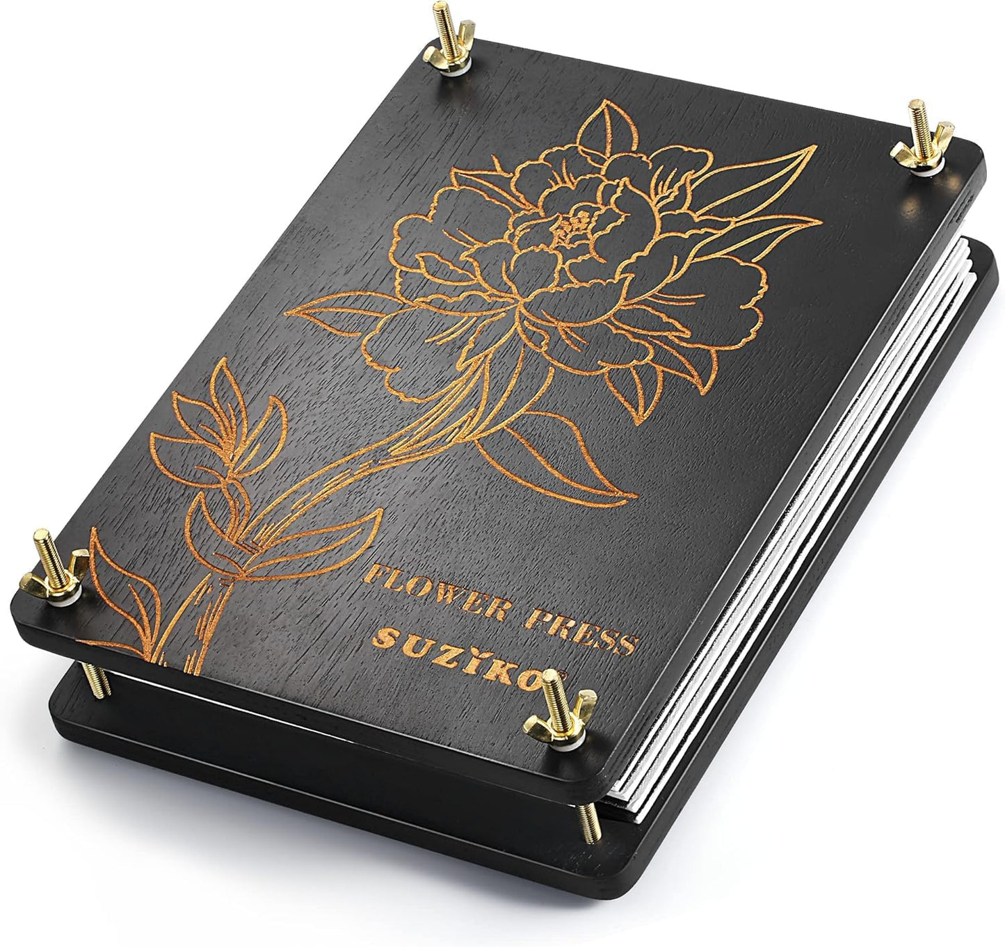 The Flower Press Kit for Adults Measures 11.8" x 8.7" 6 Layers, Fast Making Pressed Plant Foliage Specimen, Wooden Flower Pressing Kit，Great Gifts for Valentine's Day