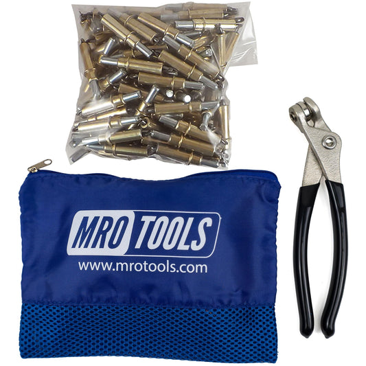 50 3/16 Cleco Sheet Metal Fasteners + Cleco Pliers w/Carry Bag (K1S50-3/16)