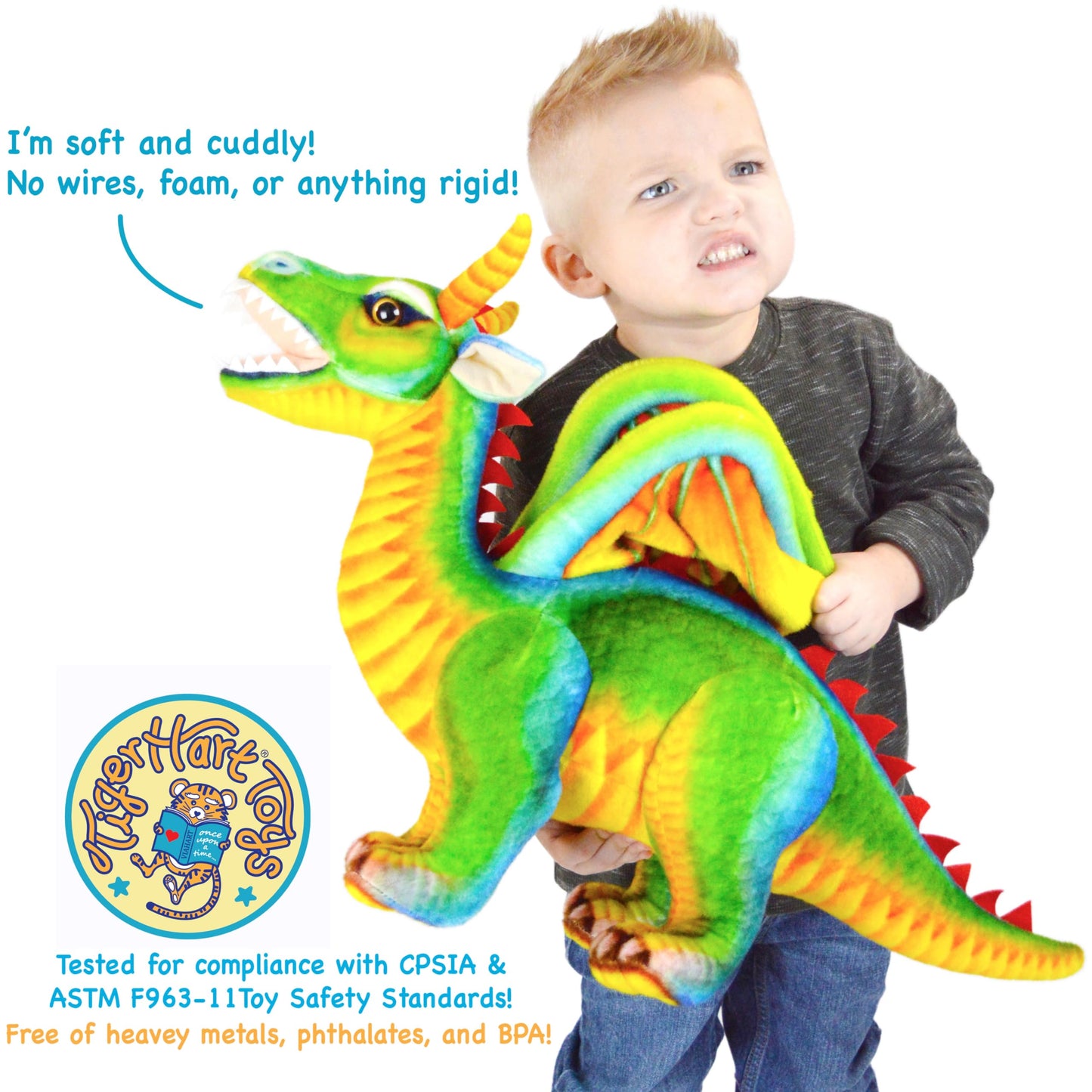 Drevnar The Dragon - 29 Inch Stuffed Animal Plush