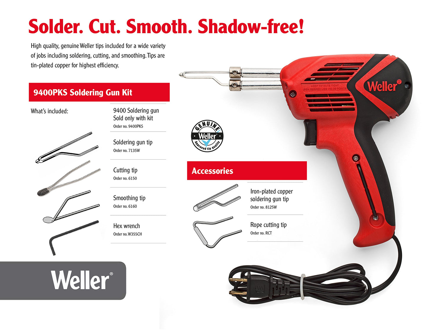 Weller Geuinine Universal Soldering Gun Kit 140W/100W 120V | 9400PKS