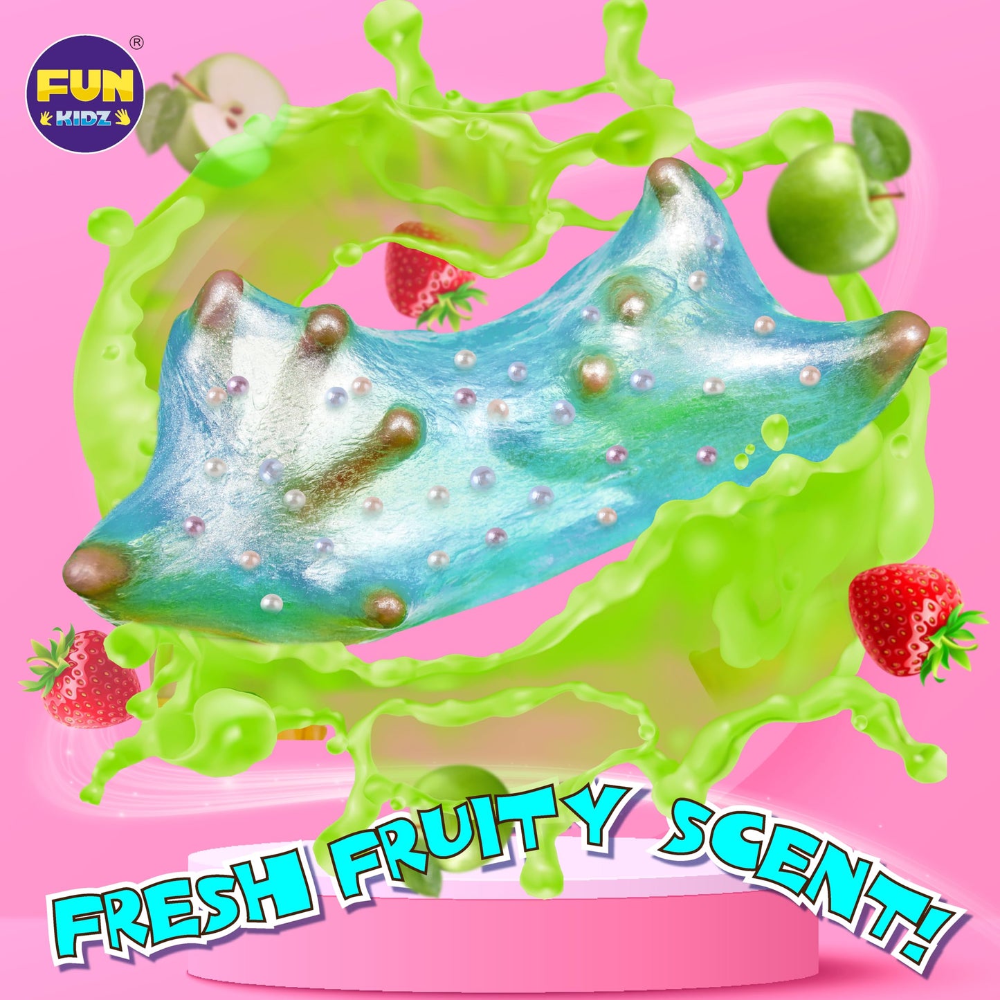 FUN KIDZ Unicorn Slime Kit for Girls, Fluffy Cloud Slime Toys Gifts for Ages 8-12 10-12 Kids Butter Squish Glitter Foam Clear Slime Making Kits for 6 7 8 9 10 Years Old with Unicorn Charms Supplies