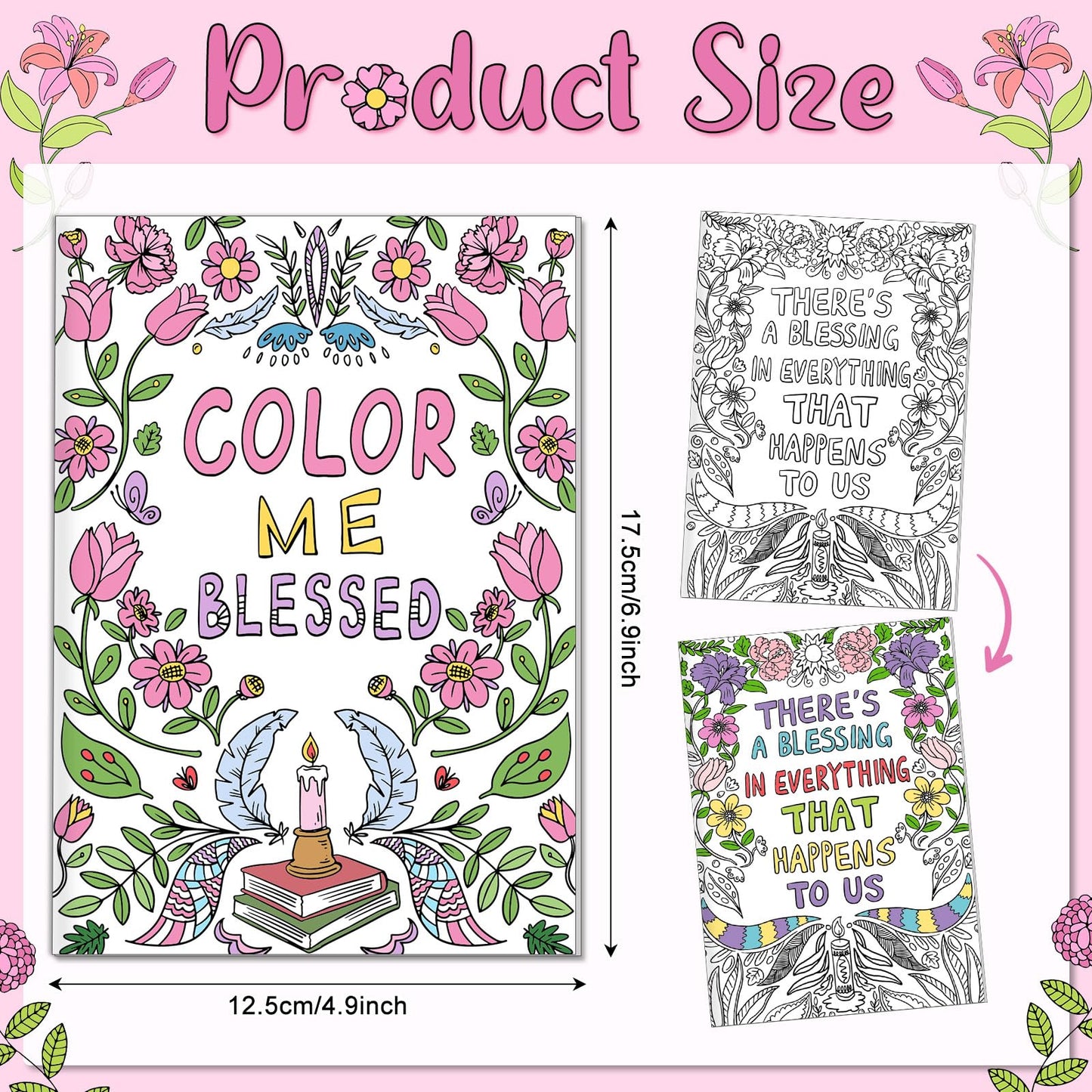 Liliful 24 Pcs Mindfulness Geometric Theme Coloring Book Bulk – Intricate Pattern & Mandala Coloring Books for Stress Relief, Ideal for Adult Relaxation, Gift Fillers & Self-Care Activities