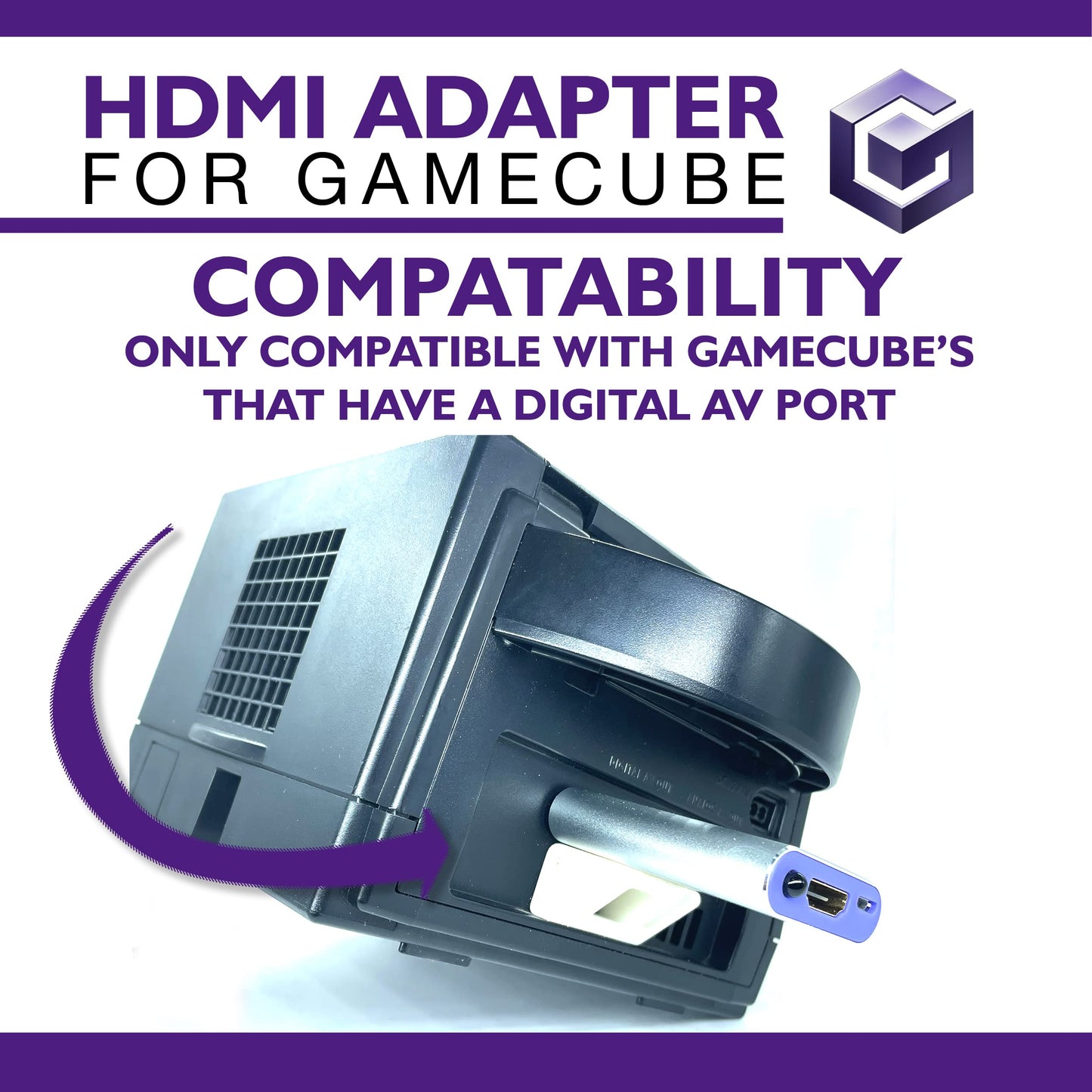 Kaico Gamecube HDMI Adapter Lead for The Nintendo Gamecube Running GCVideo Software. Supports 2X Line-Doubling and Includes Remote Control. A Simple Plug & Play Gamecube Adapter Solution