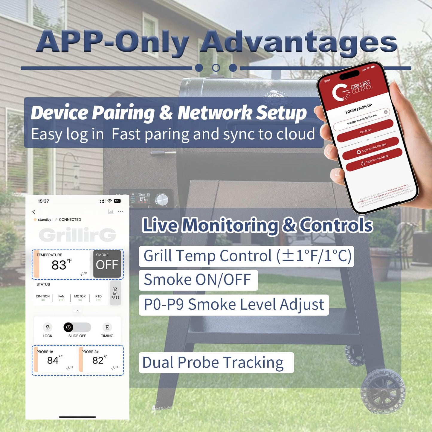 AC03P9 PB1100PS1 Smart Wi-Fi Control Board Replacement for Pit Boss Grills and Smokers, APP Support for AC03P9, PB440D2/ PB1150G/ PB850G/ PB550G/ PB820/ PB 1100 Wood Pellet Grills