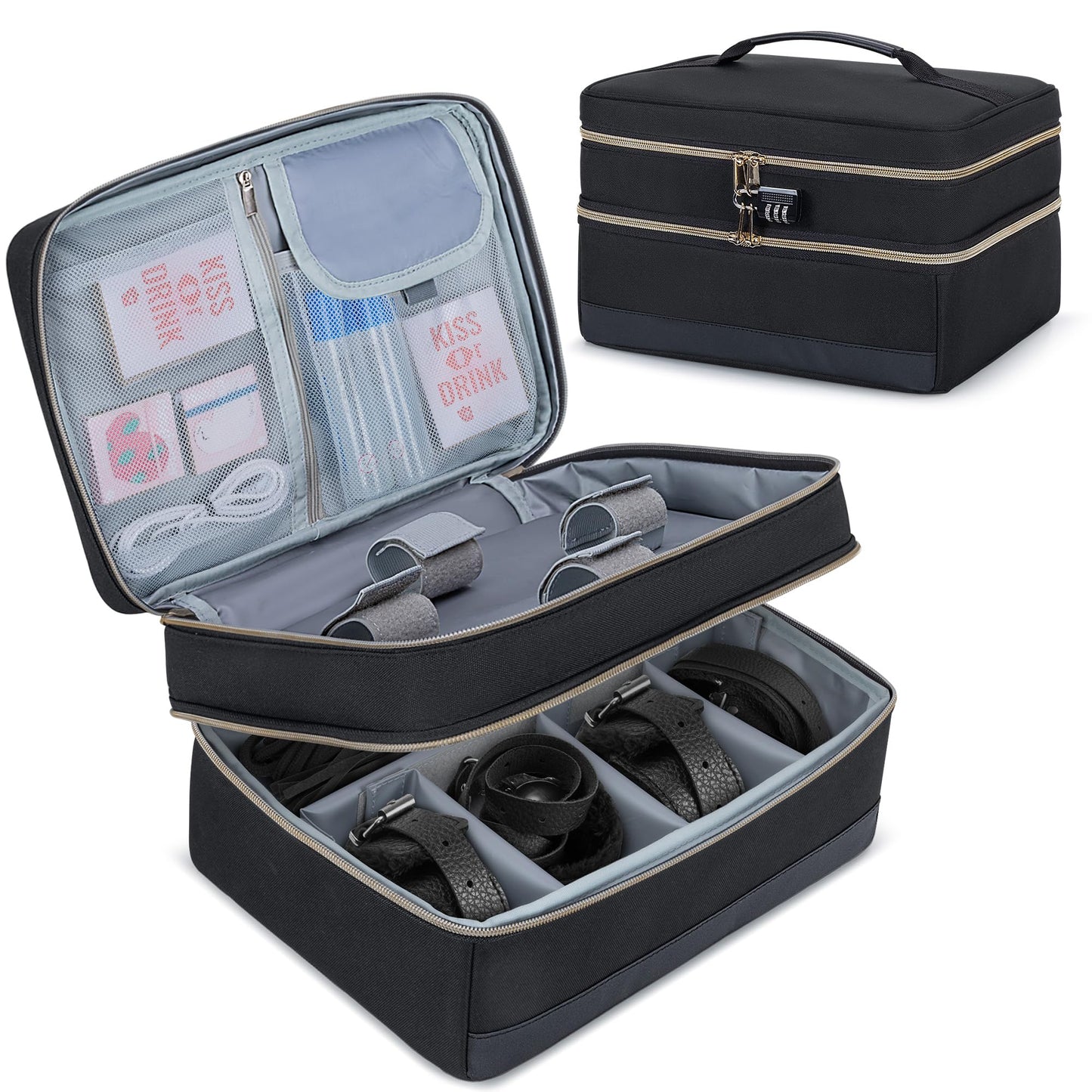 Damero Discreet Bag for Toys, Discreet Lockable Toy Storage Bag, Private Toy Storage Bag Box for Women and Men, Patent Pending
