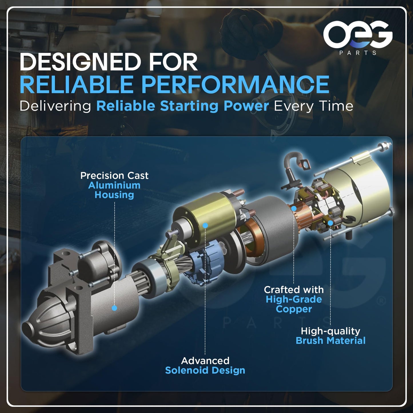 OEG Parts New Starter Compatible with Ford Truck F450 F550 E450 F53 F59 5.4L 6.8L 13-18 Expedition 5.4L 13-14 E150 F150 5.0L 6.2L 13-15 F250 E250 E350 F350 6.2L 13-18 Lincoln Navigator 5.4L 13-14