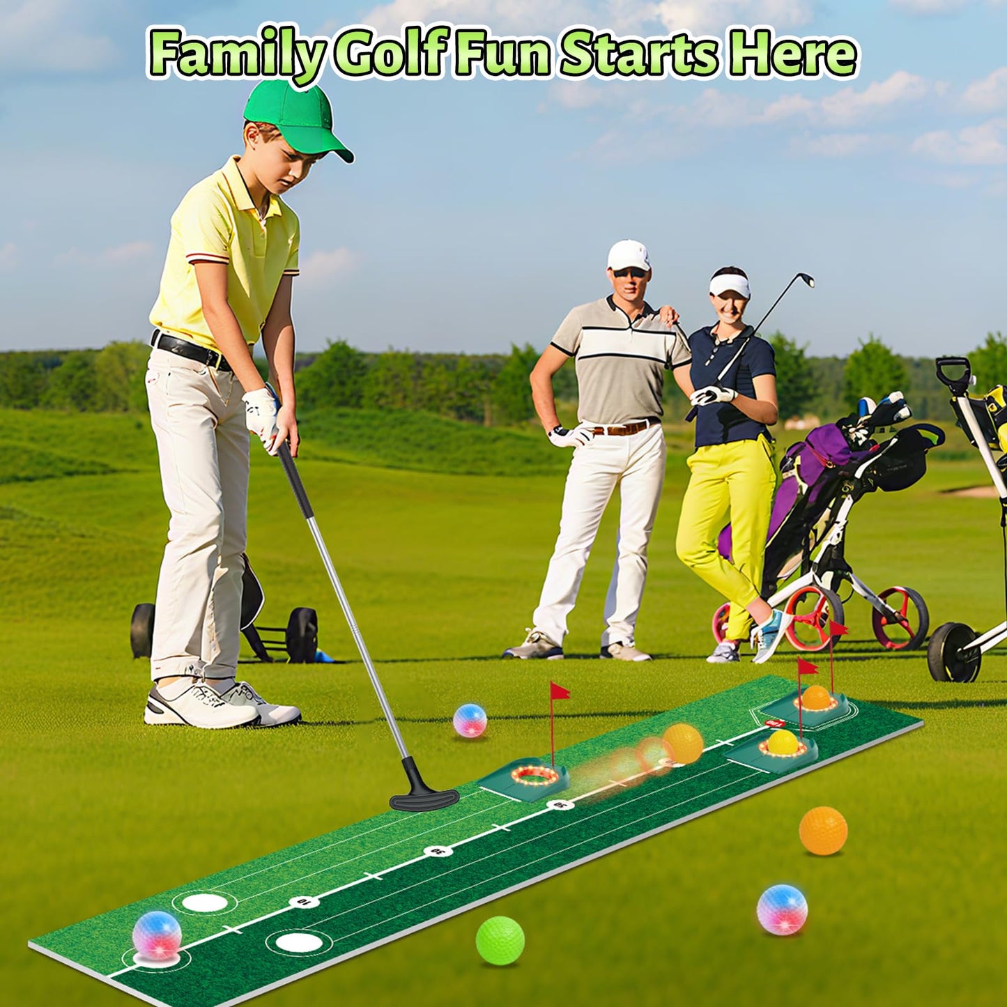 Kids Golf Toy Set Indoor Outdoor Fun for Ages 3-8