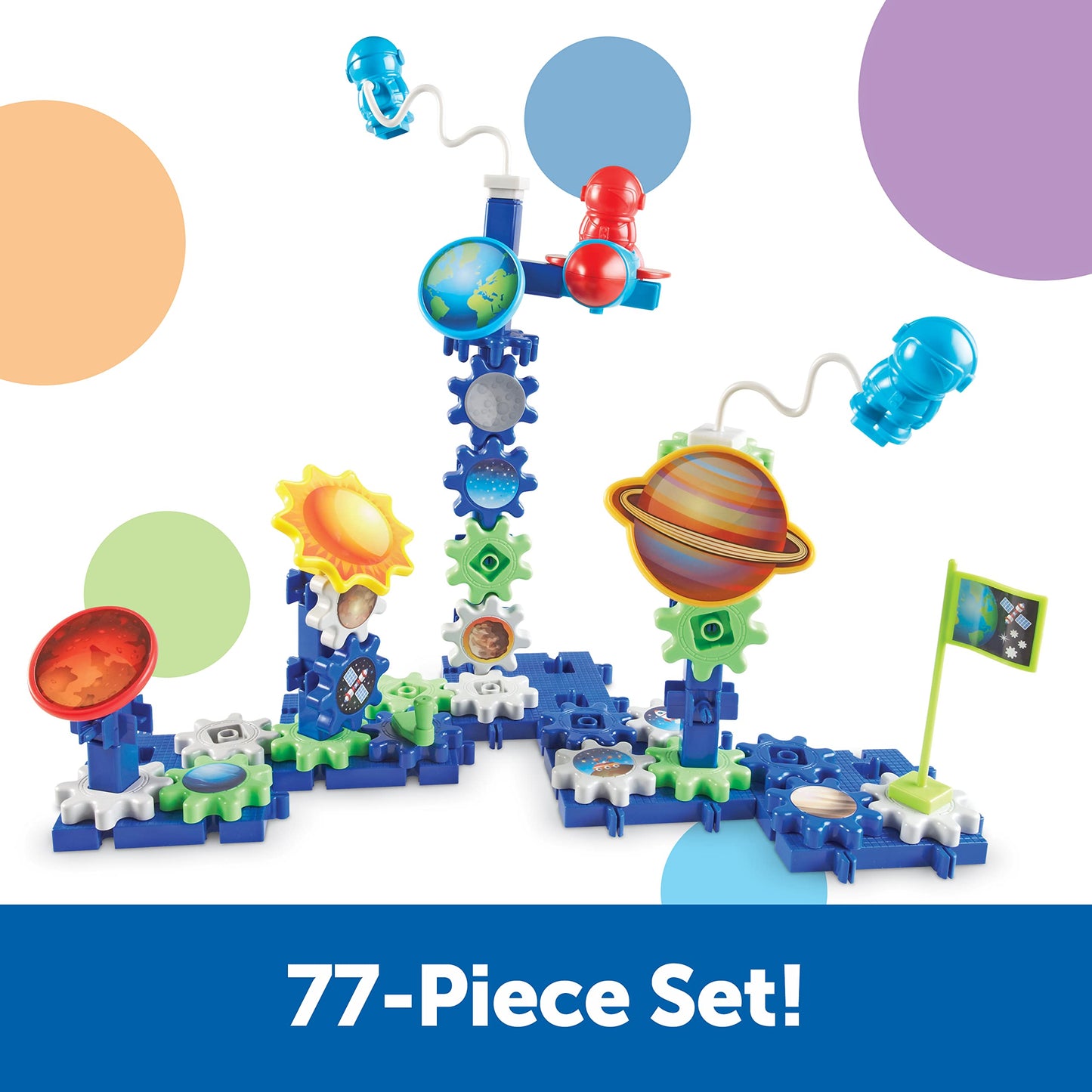 Learning Resources LER9217 Gears! Spinning Space Gears Building Kit