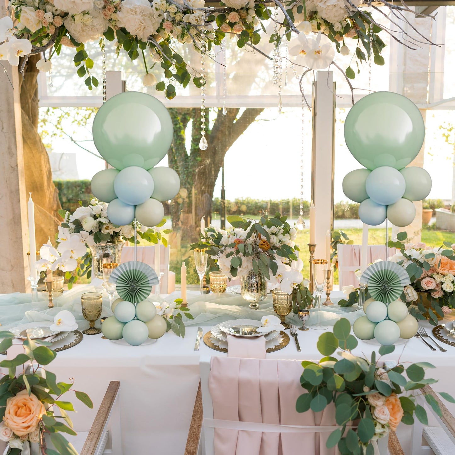 Hanna Roberts Clear Acrylic Balloon Stands for Centerpieces, 25.6 inch 10 Pack Balloon Centerpiece Stand for Tables, Balloon Holder For Wedding Birthday Party Decorations (Balloons Not Included)