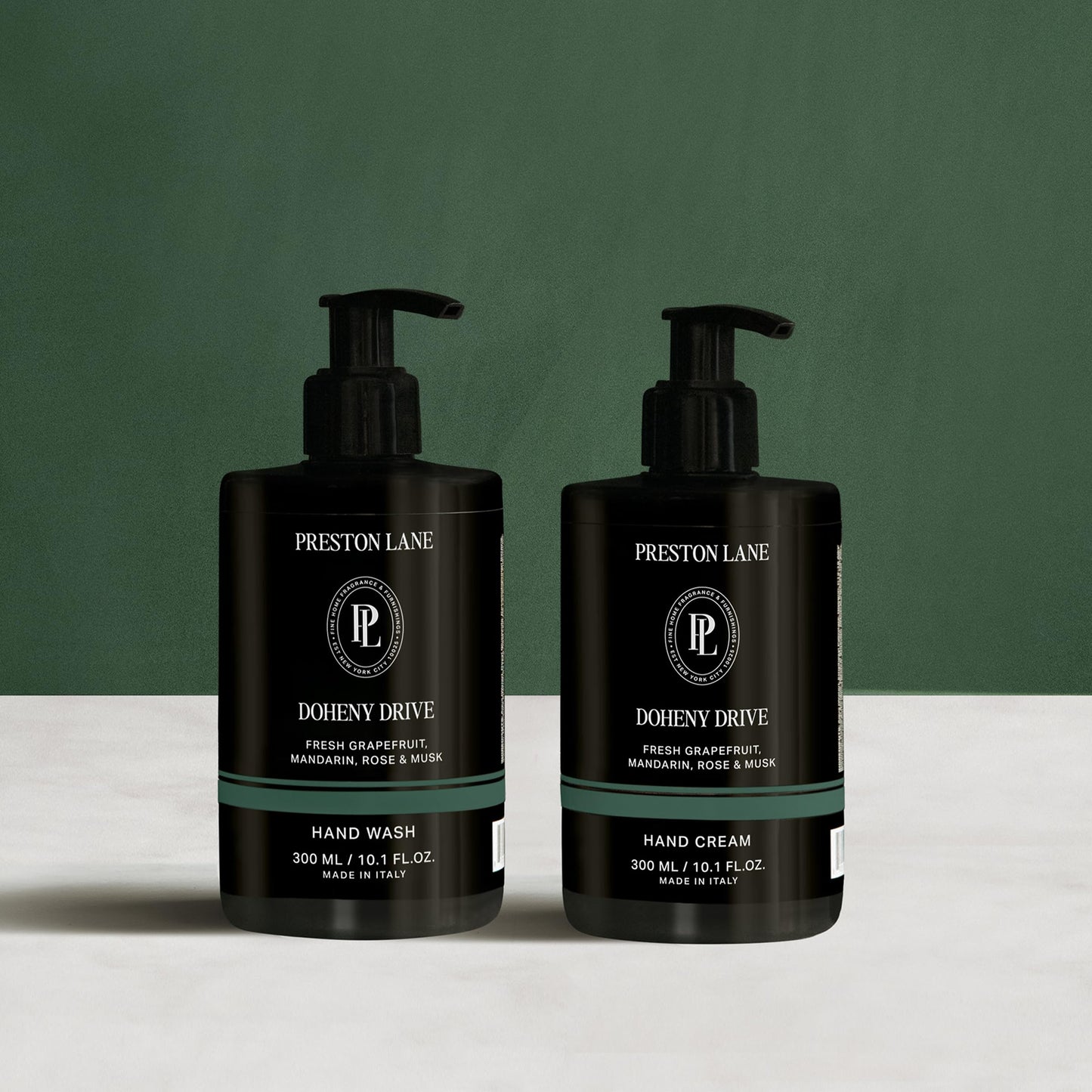 Preston Lane Hand Set, Scented Hand Wash & Hand Cream Duo, Hydrating & Nourishing, Doheny Drive, 10.1 Oz Each