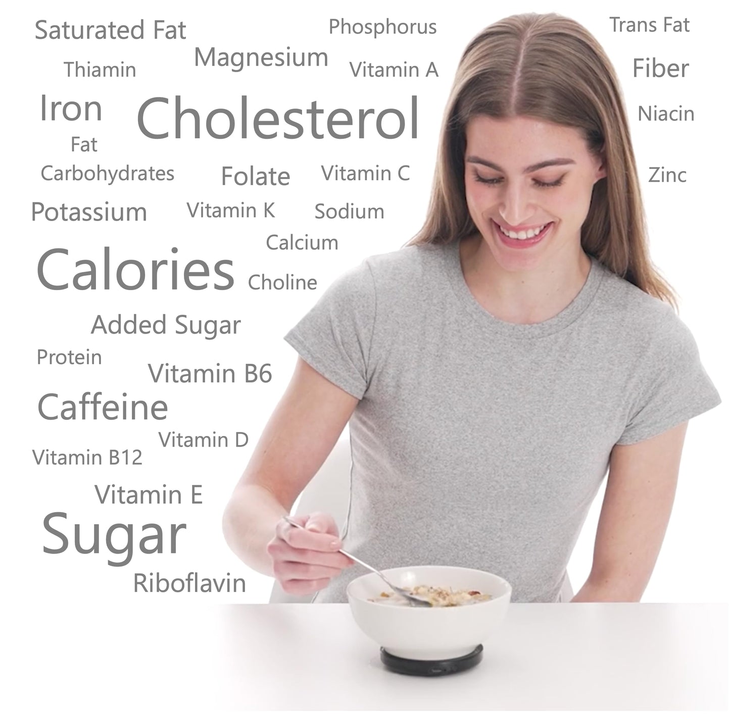 MACROSCALE Portable Food Scale, Pocket-Sized, Rechargeable. Tracks Calories, Nutrition, Cholesterol, Micros, Macros for Weight Loss, Health, Diabetes, Meal Prep. Use with The Gourmetmiles App.