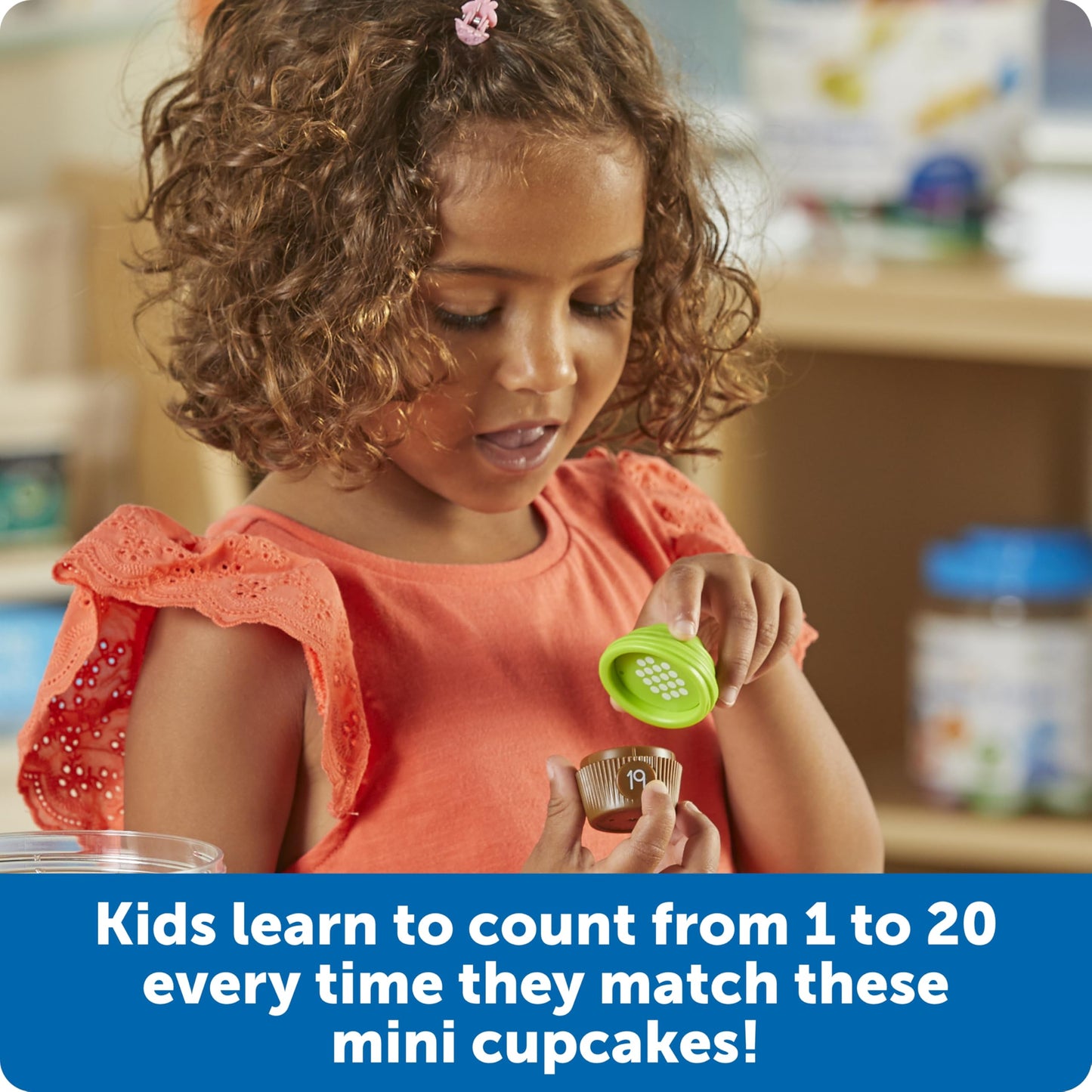 Learning Resources Mini Counting Cupcakes, Birthday Cake, Sensory Toys, Montessori Toys, Preschool Learning Activities, Play Food Sets for Kids Kitchen, Fine Motor Games