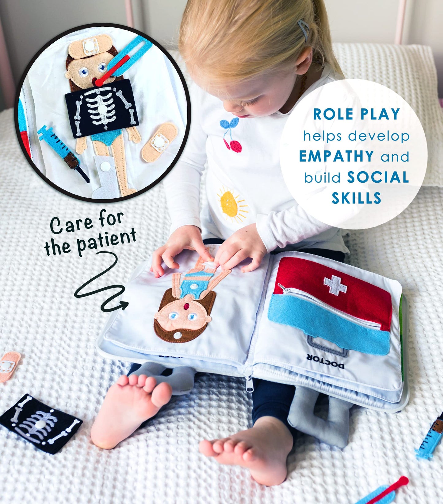 Curious Columbus Quiet Book. When I Grow Up. Fabric Busy Book. Educational Activity Toy for Toddlers Preschool and Pre-K Early Learning
