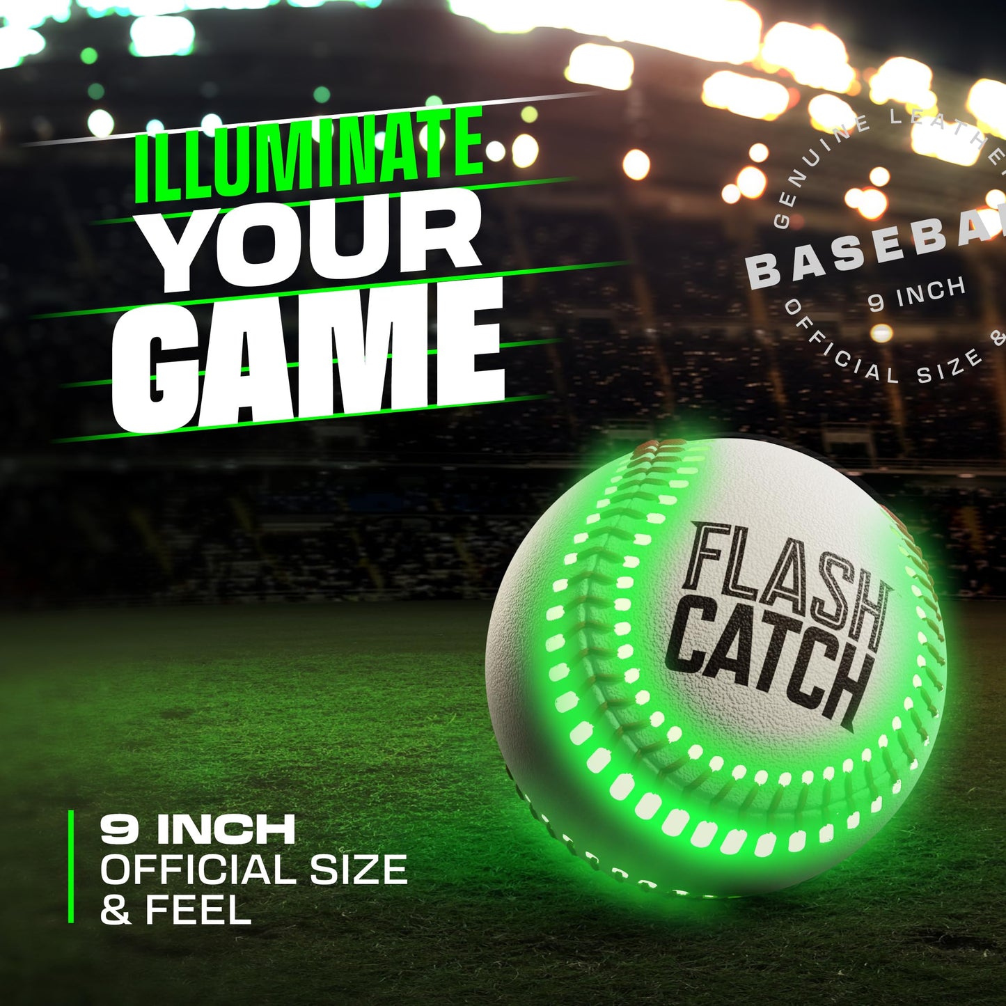 FlashCatch Rechargeable Light up Baseball for Kids and Teens Recreation_Ball