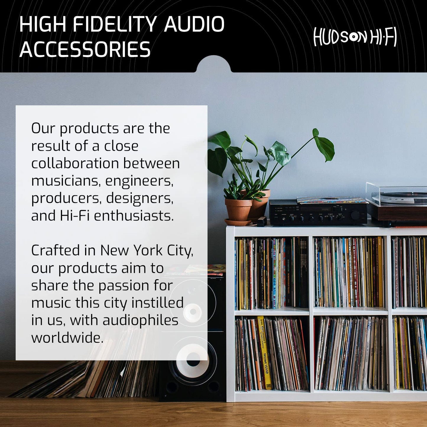 Hudson Hi-Fi 50 ct. Inner Sleeves for Vinyl Records & 50 ct. Vinyl Outer Sleeves - 100 Vinyl Sleeves for Records, Clear Outer & Inner Sleeves for Vinyl Records