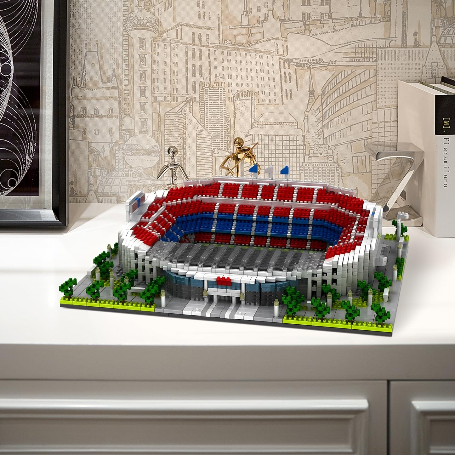 CAXIMSY Soccer Stadium Building Blocks Sets Toys Football Architecture Model Kits Gifts for Adults Kids Boys 3500+Pieces