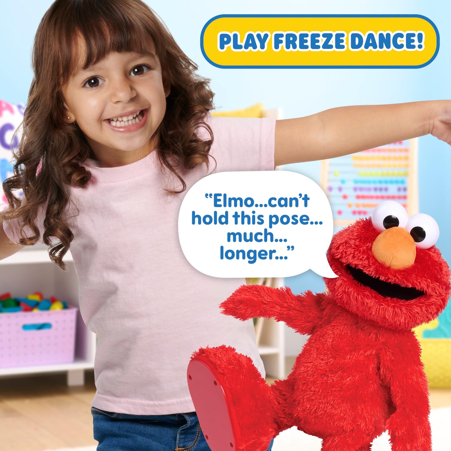 Sesame Street Hokey Pokey Elmo Interactive Toy with Music and Motion, 14-inch Bilingual Plush, Pretend Play, Kids Toys for Ages 18 Month, Gifts and Presents