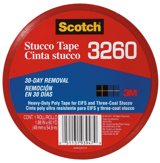 3M 3260-A 1.88" X 60 Yards Scotch® Heavy-Duty Poly Stucco Tape Case of 12