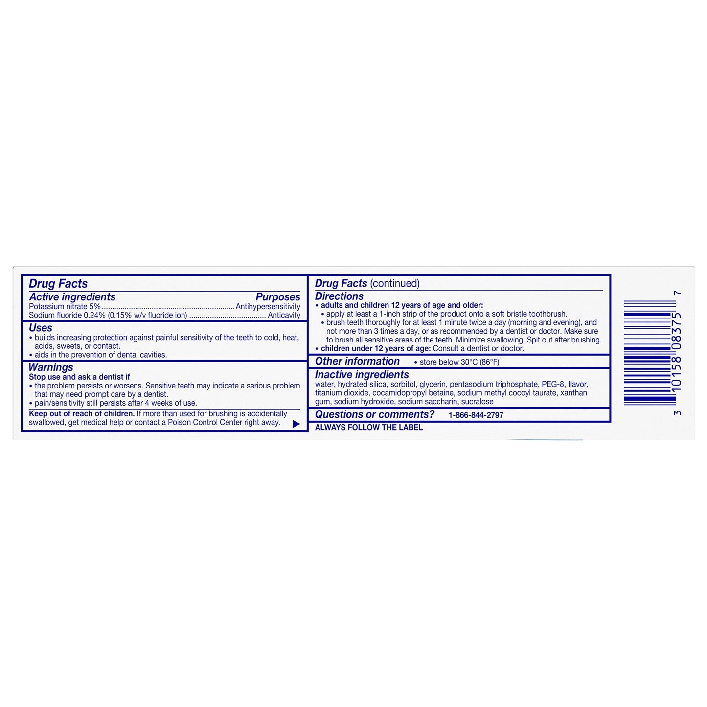 Sensodyne Toothpaste Mint, 4 Oz, Pack of 4