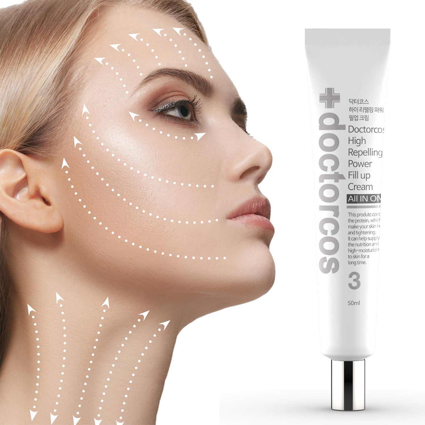 DOCTORCOS High Repelling Power Fill-up Wrinkle Cream for Women (1.7 oz) | Full Face and Under Eye Lifting Cream for Wrinkles | Fine Line Cream For Day and Night Use | Korean Skin Care Products