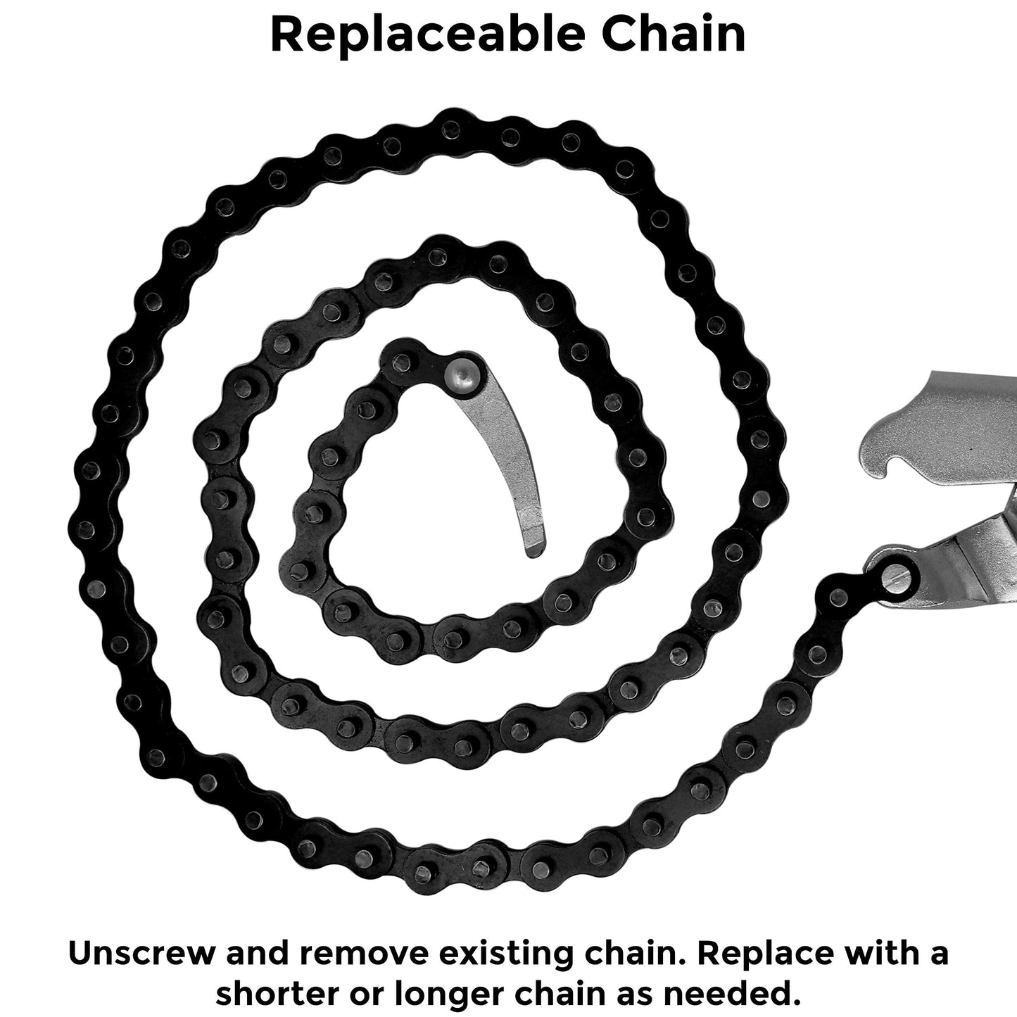 Strong Hand Tools Locking Chain Pliers, Removable 48″ Chain, Holds Up To 14" Diameter Pipes, Unique Easy Open Crank Handle, Quick Release Trigger, PFC1048
