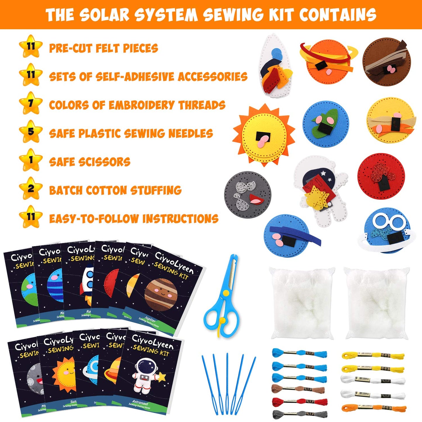 CiyvoLyeen Solar System Sewing Craft Kit