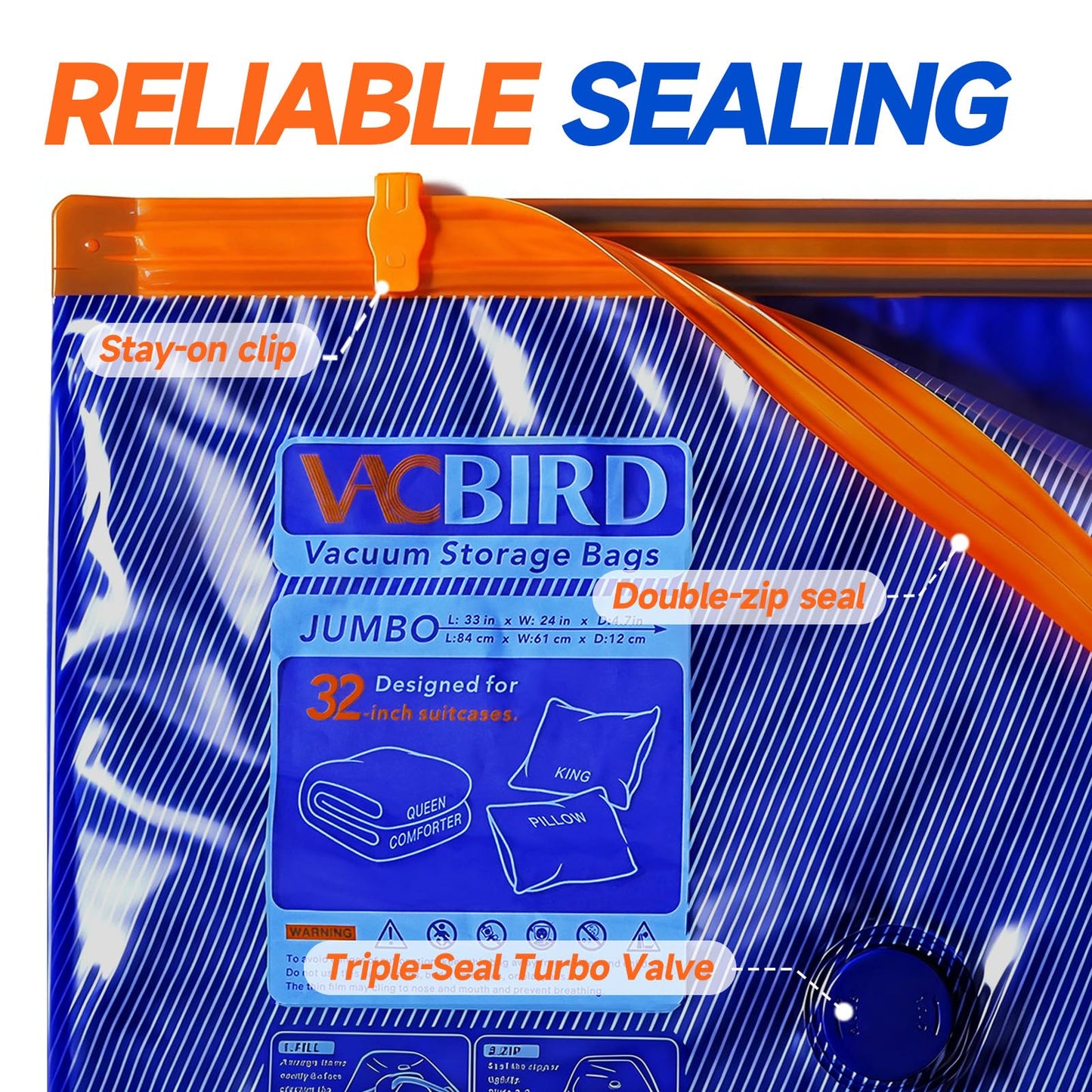 Vacbird Vacuum Storage Bags with Rechargeable Cordless Pump,21 Pack 3 Size Compression Packing Cubes Seal Bags, Space Saver for Clothes and Clothing Blankets Organization Space Saving