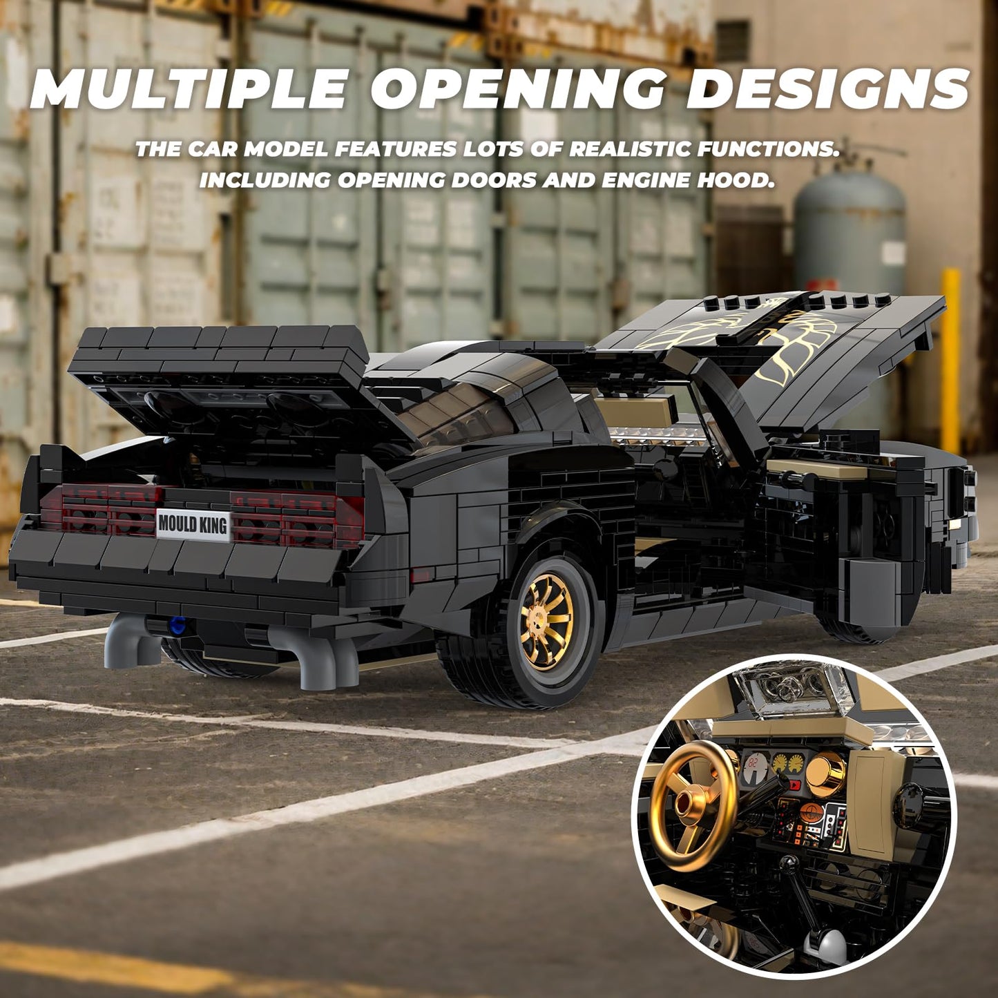 Mould King Classic Sport Car Building Sets, Creative Classic Cars for Teens Age 14+, Display Model for Home or Office Décor,10029 Cool Vehicles Model Toys Birthday Gifts for Adults,1557 PCS